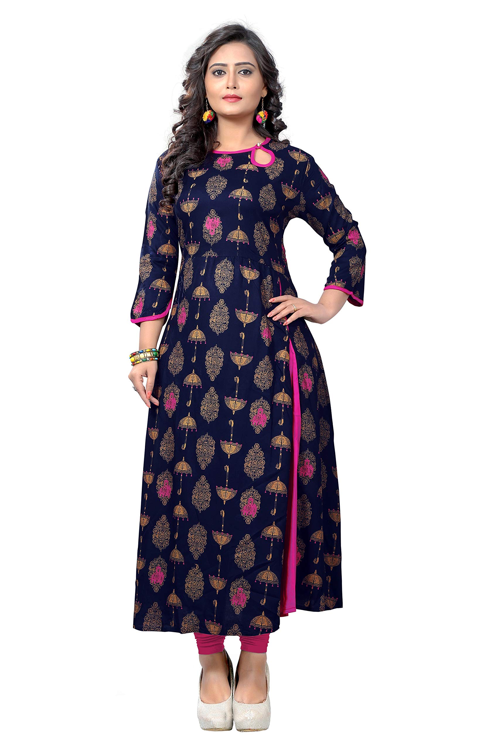 VbuyzWomens's Rayon Printed Kurta
