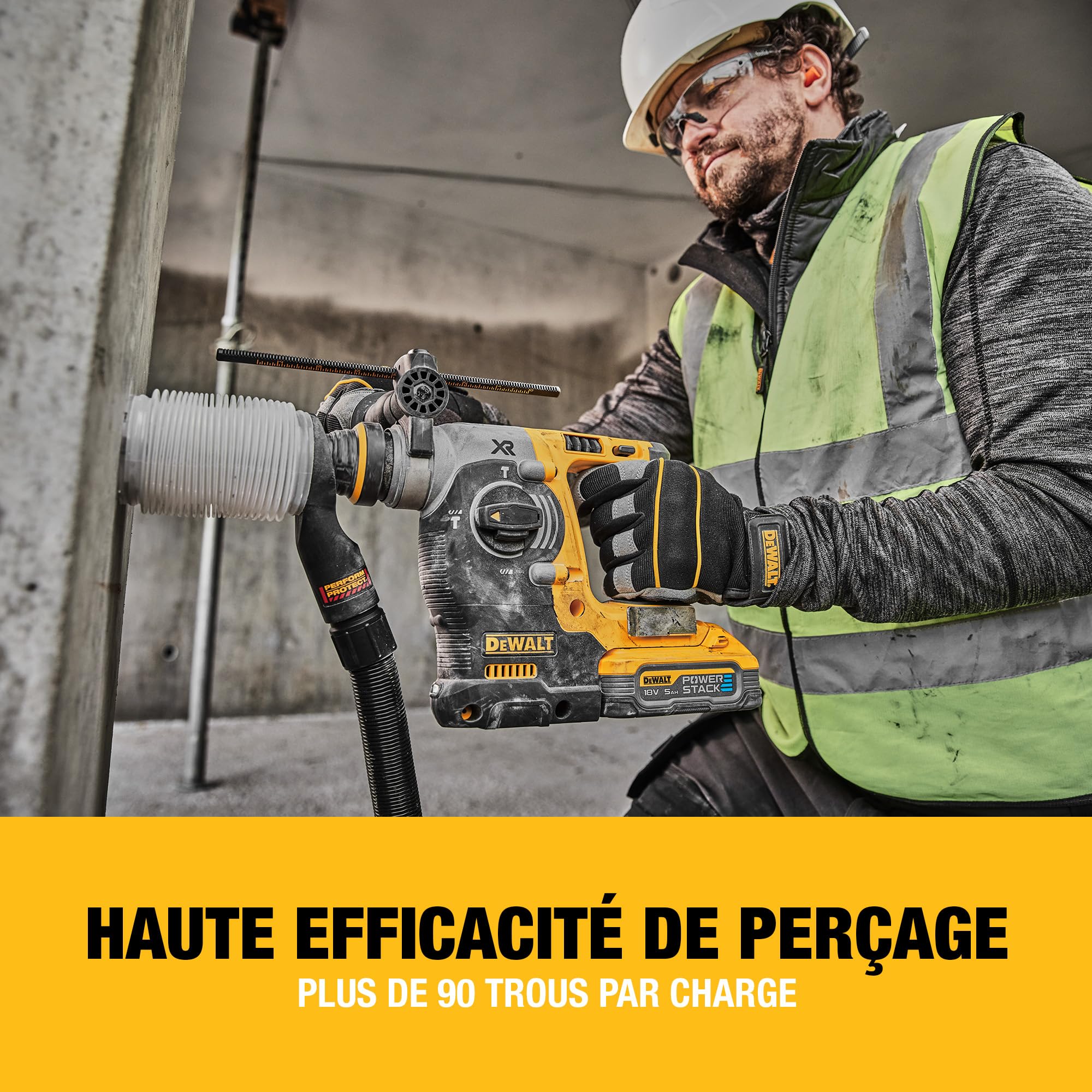 DEWALT Perforateur burineur SDS-Plus 24mm sans fil Brushless XR 18V DCH273N-XJ