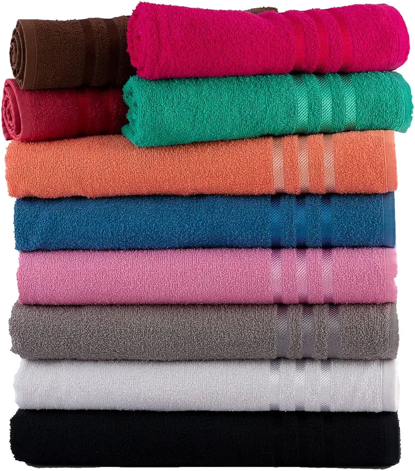 Kit 05 Toalhas de Rosto em Algodão, Alta Absorção, Macias, Secagem Rápida, Cores Sortidas