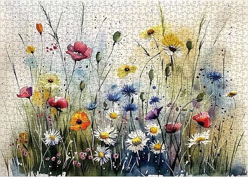 Miniatura 2 de Rompecabezas de flores de primavera para adultos, 1000 piezas, rompecabezas florales de naturaleza, hermosos rompecabezas de arte de flores