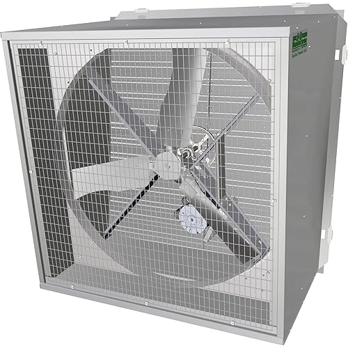 J&D Manufacturing - Typhoon Exhaust Fan 50" BD, 18294 CFM, Single Phase, 1 HorsePower, 208-230V, 3-Galvanized Blades, 2 Speeds, No Cone VNS50S2