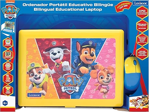 Miniatura 3 de LEXiBOOK - Paw Patrol - Portátil Bilingüe y Educativo InglésEspañol - Juguete para Niños, 170 Actividades para Aprender, Jugar Juegos y Música,