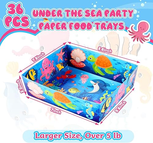 Miniatura 46 de Mifoci 36 piezas de basura para camiones de basura, decoraciones de fiesta de cumpleaños, bandejas de papel de alimentos de 5 libras, bandeja