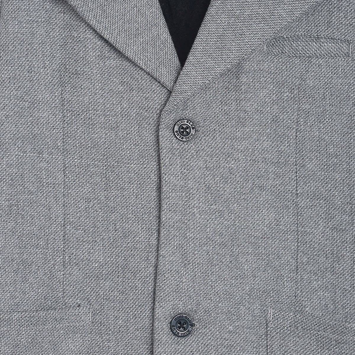 Mini Klub Boys Front Open Long Sleeve Woven Cotton Grey Color Long Coat (5-6Y) - Image 3 thumbnail
