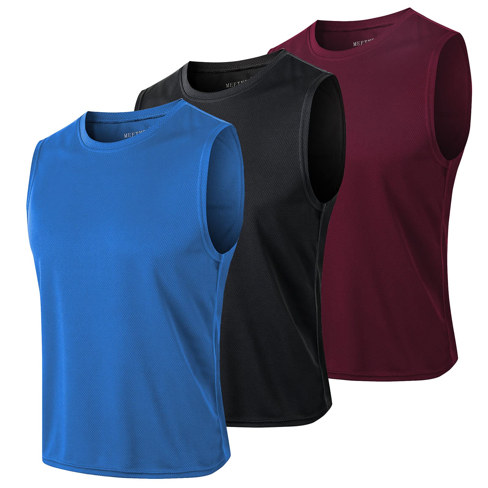 MEETYOO Tank Top Herren, Achselshirts Sport Ärmelloses Shirt Unterhemd Fitness Sleeveless Tshirt für Running Jogging Gym