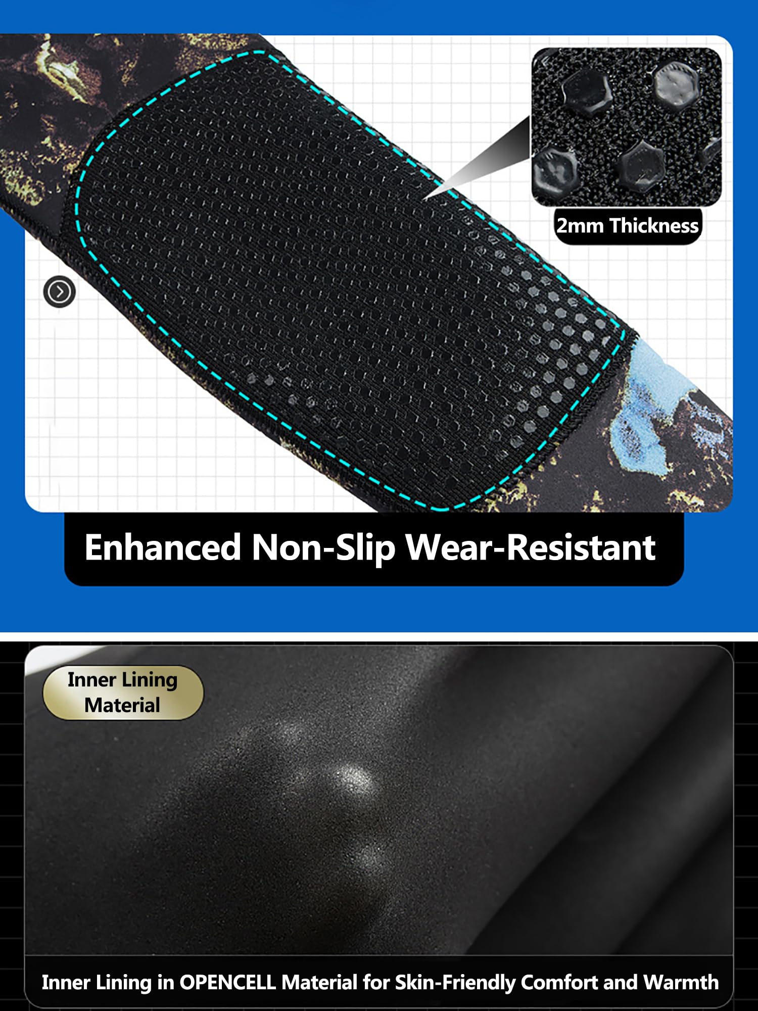Muta da Pesca in Apnea in Neoprene da 7 Mm, 2 Pezzi, Muta da Immersione Mimetica La Cui Colorazione può Variare in Base All'ambiente per Il Nuoto in Acque Fresche E Il Nuoto Subacqueo