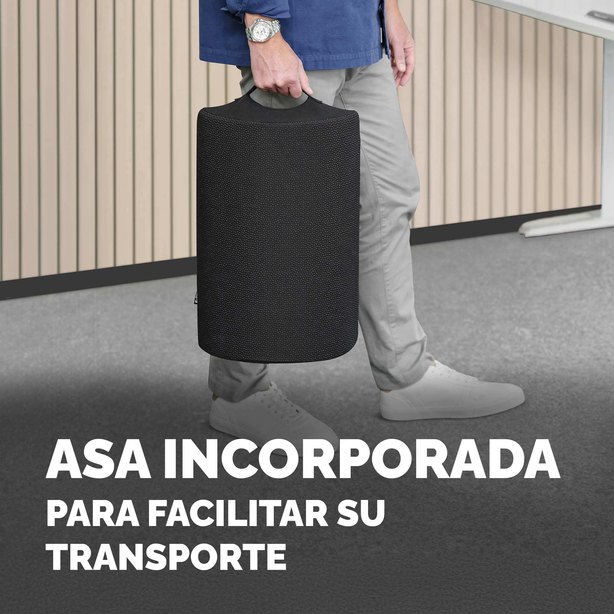 Fellowes Breyta Cojín Reposapiés - Apoyo ergonómico, Movimiento oscilante, Base Antideslizante, Materiales ecológicos, asa de Transporte, 5 años de garantía, Ideal para la Oficina y el hogar