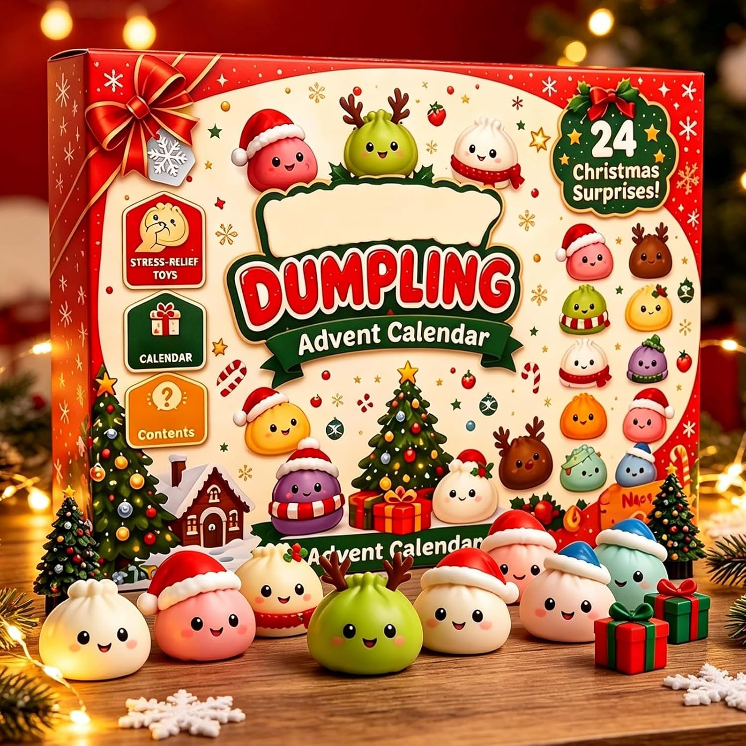 Christmas Squishies Advent Calendar Cute Christmas Decor Countdown Calendar
