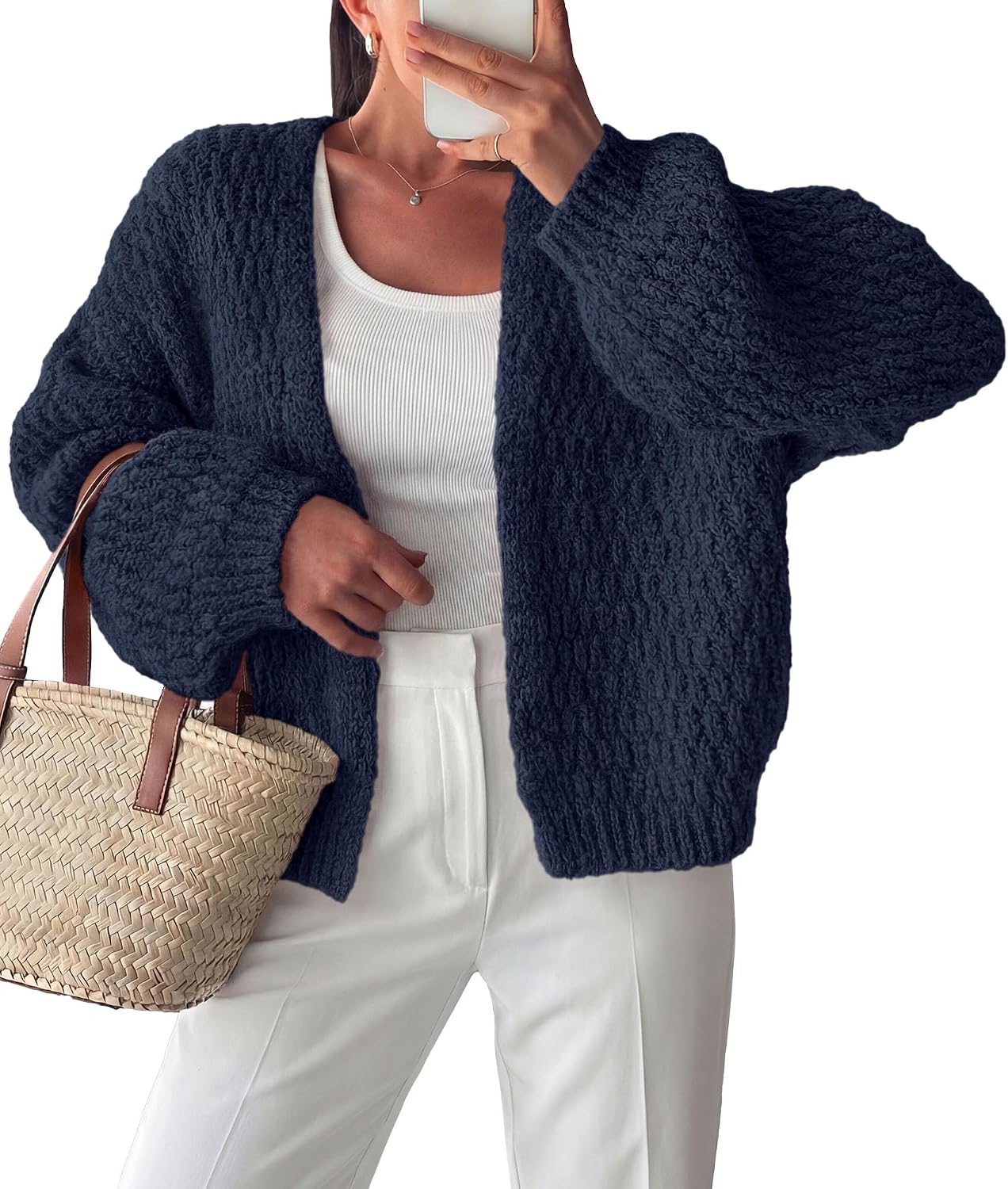 PRETTYGARDEN Women's Fall Cardigan Open Front Chunky Sweaters