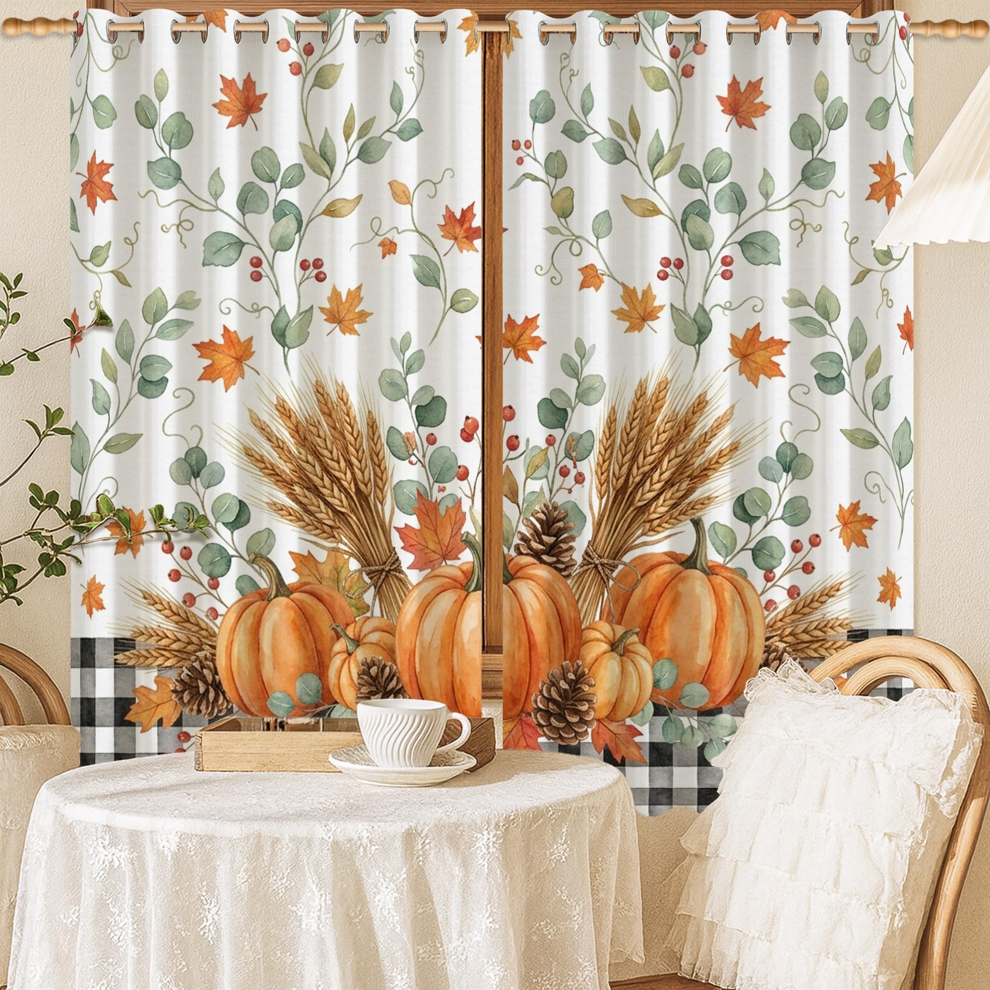 Rideaux occultants citrouilles pour créer une chambre enfant cocooning