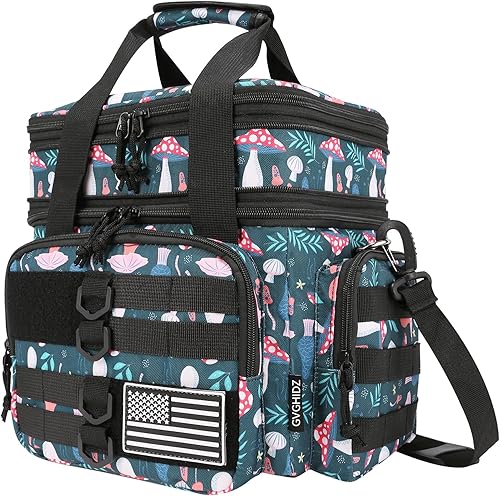 Bolsa de almuerzo táctica para hombres y mujeres  Grande aislada, a prueba de fugas, enfriador impermeable con compartimentos dobles y diseño único