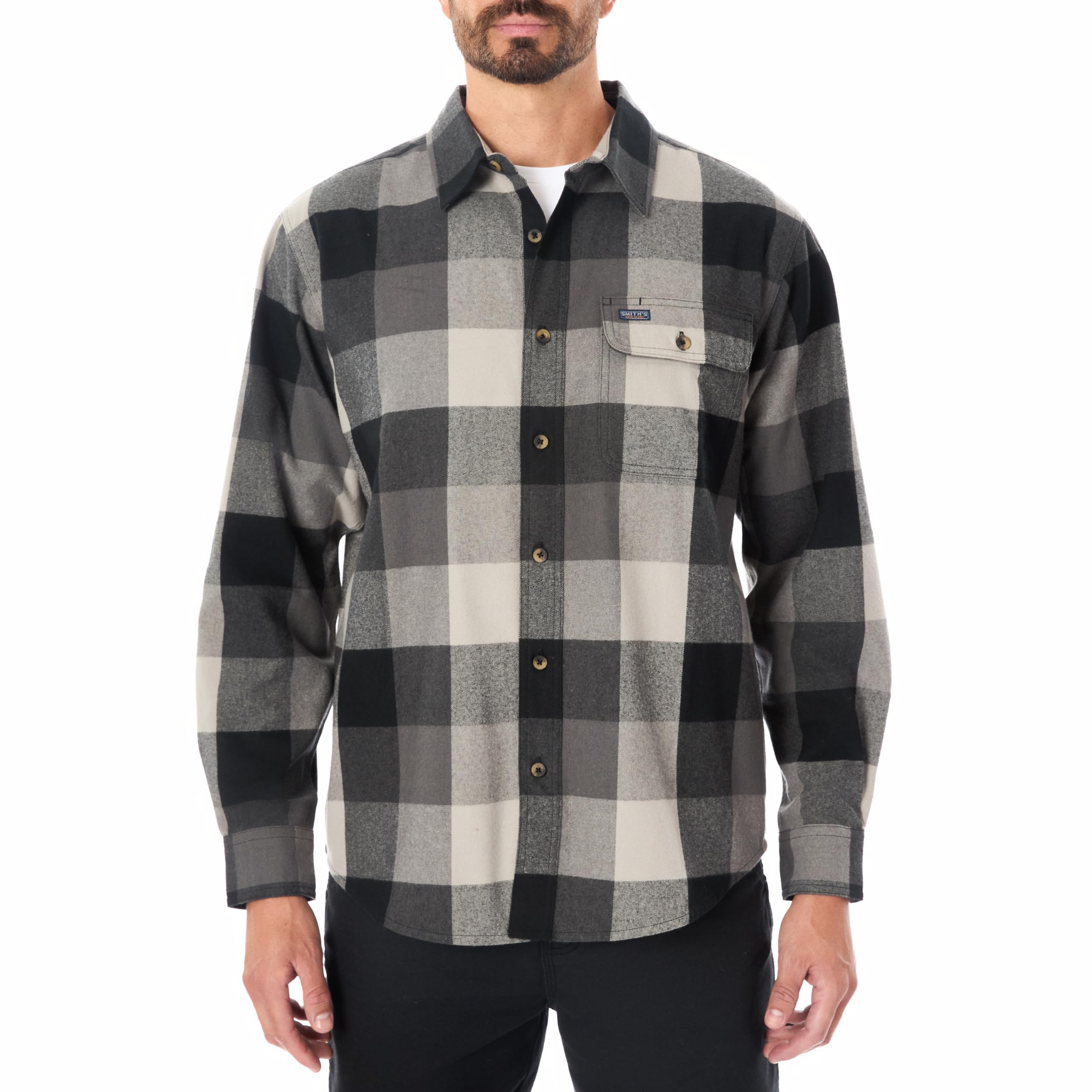 Smith's Workwear Men's Pocket Flannel Shirt