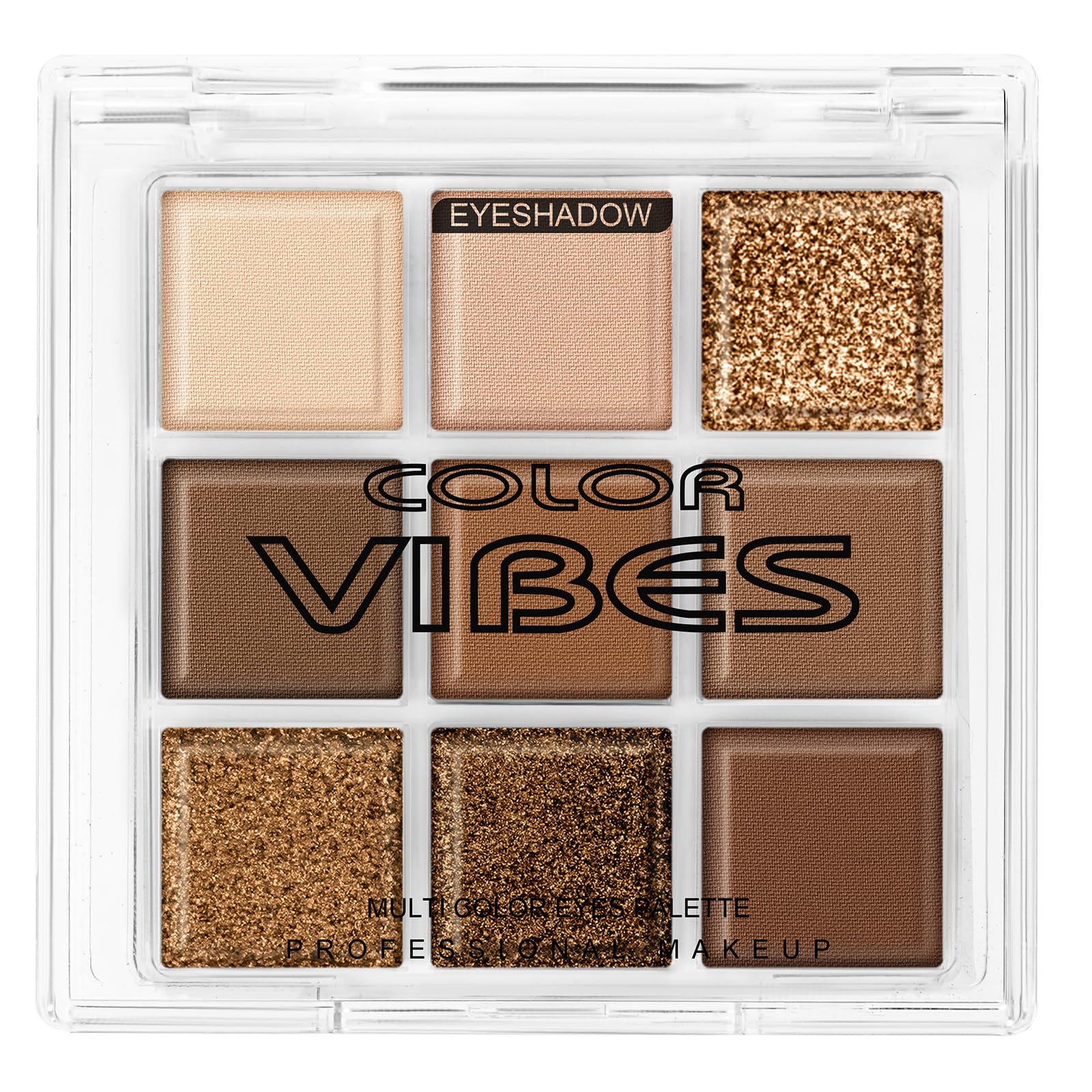 BUTBU Professional Makeup Lidschattenpalette, mit 9 Farben, Nude Lidschatten Palette, Make-Up palette, Rose Gold & Dark Brown Bronze, Vegane Schimmer Nude Eyeshadow, für Urlaubs und Alltags Make Up