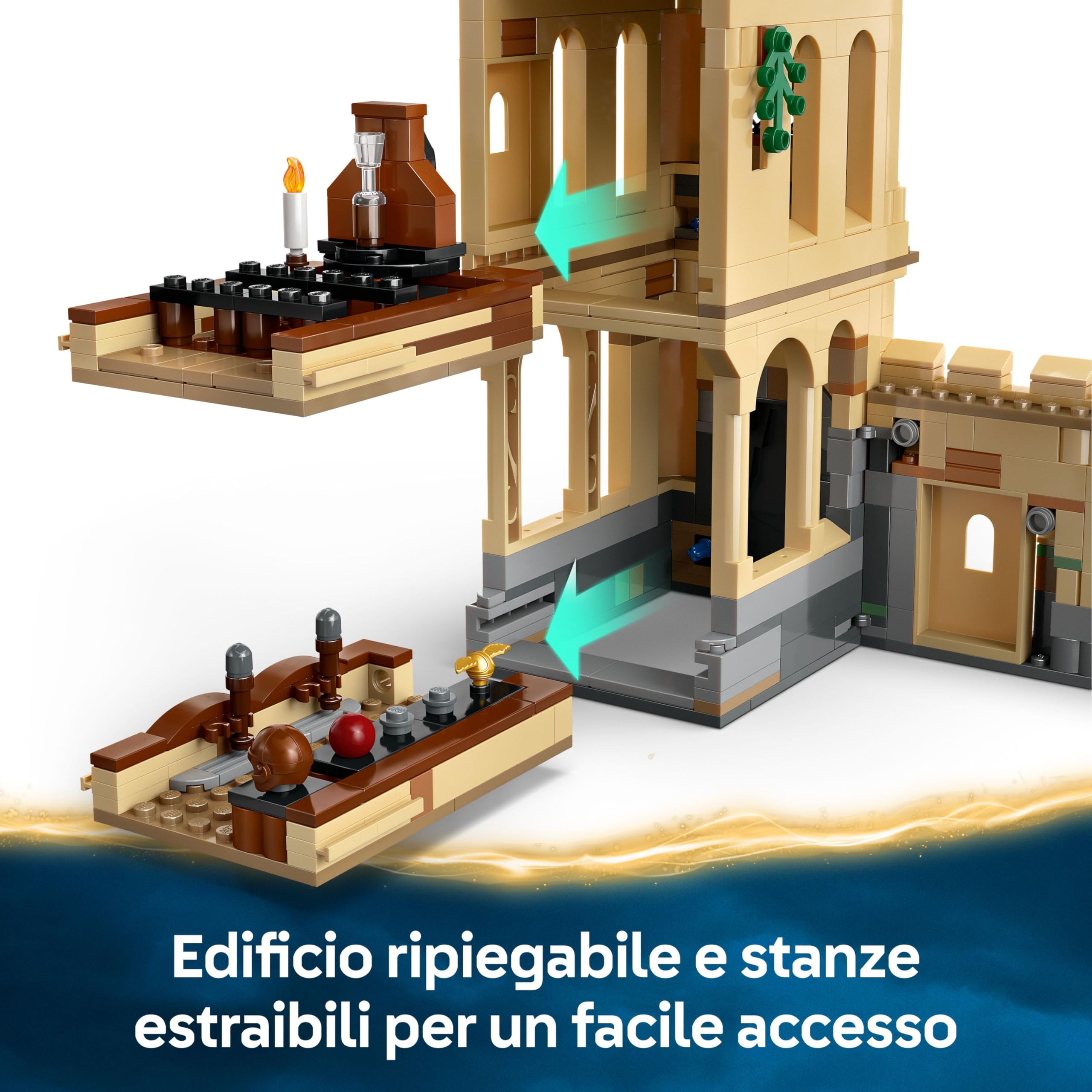 LEGO Harry Potter Castello di Hogwarts: Lezioni di Volo con 6 Minifigure da Collezione tra cui Draco Malfoy e la Professoressa McGonagall, Gioco di Ruolo per Bambini da 9 Anni dal Mondo Magico 76447