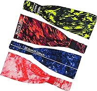 Vista 9 de Obacle Diademas para hombres y mujeres, bandas para el sudor, antideslizantes, transpirables, duraderas, para deportes al aire libre, entrenamiento