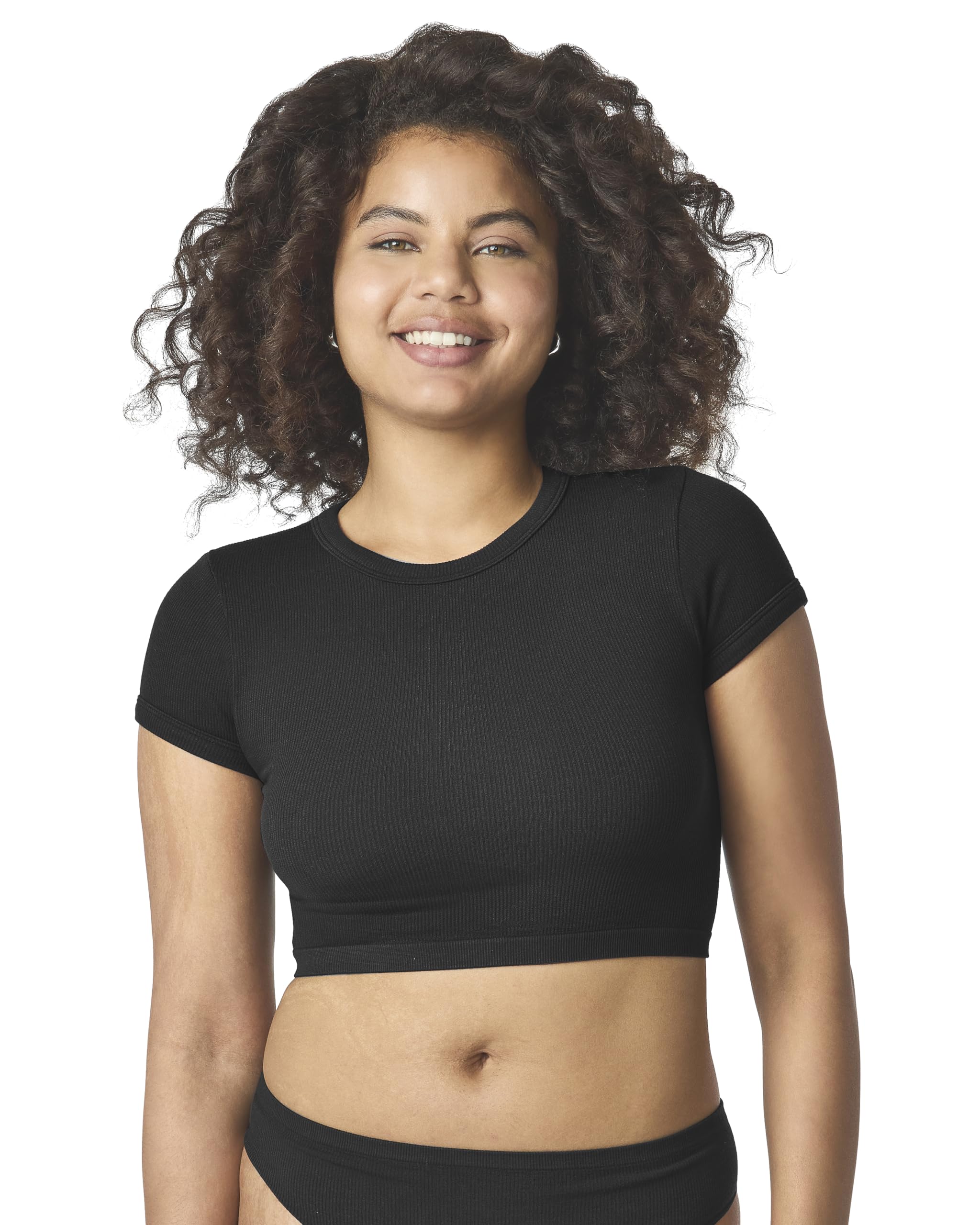 florence by mills Womens Softie Seamless Short Sleeve Baby Tee