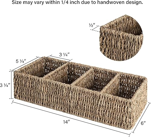 Miniatura 5 de StorageWorks Cestas de almacenamiento tejidas de hierba marina