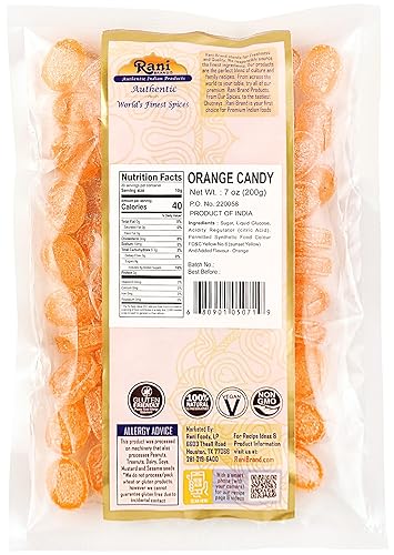 Miniatura 2 de Caramelo de naranja Rani 7oz (200g)  Indian Tasty Treats  Vegano  Apto para gluten  Sin OMG  Origen indio