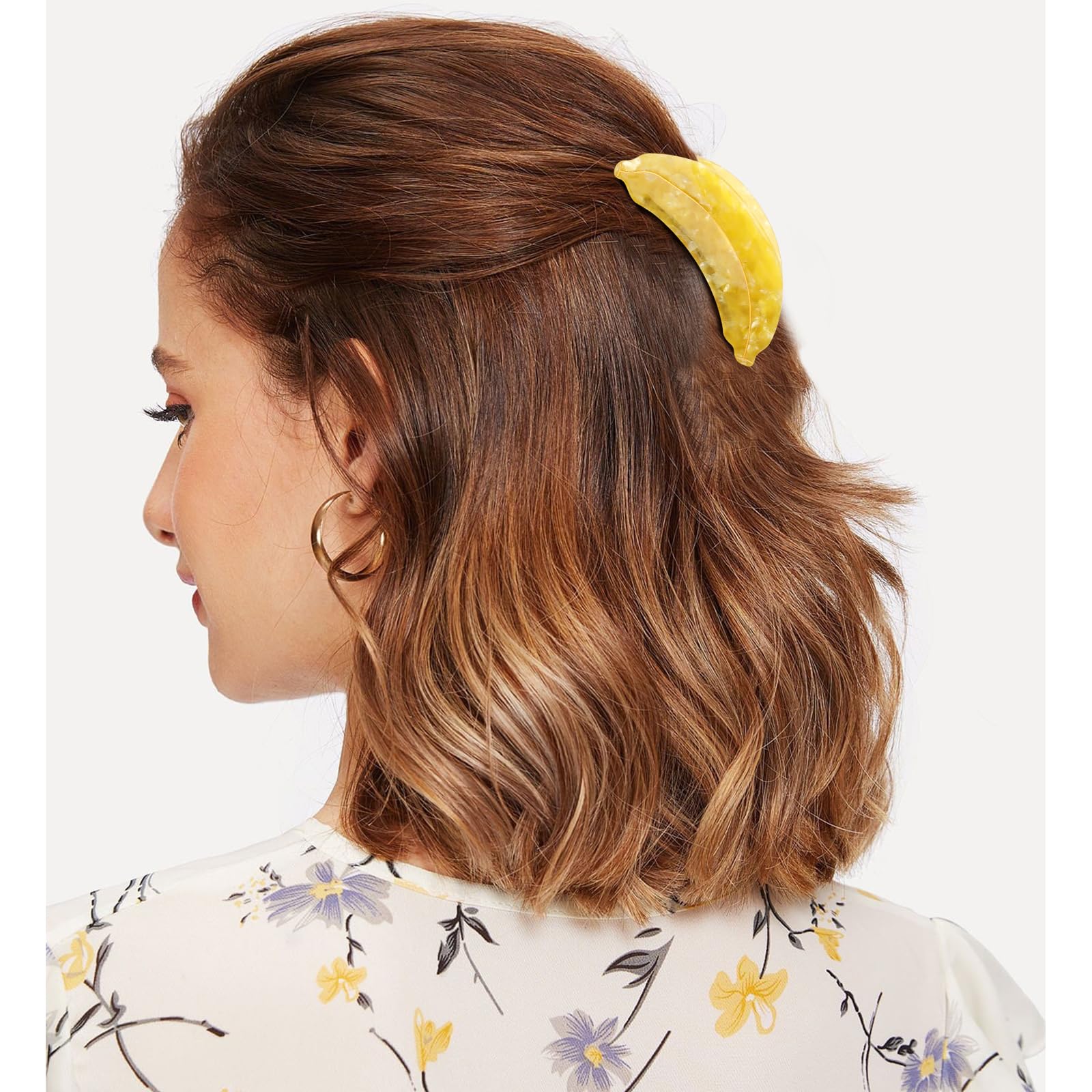 Amazon.co.jp: Hapdoo バナナ ヘアクリップ かわいい フルーツ バンス