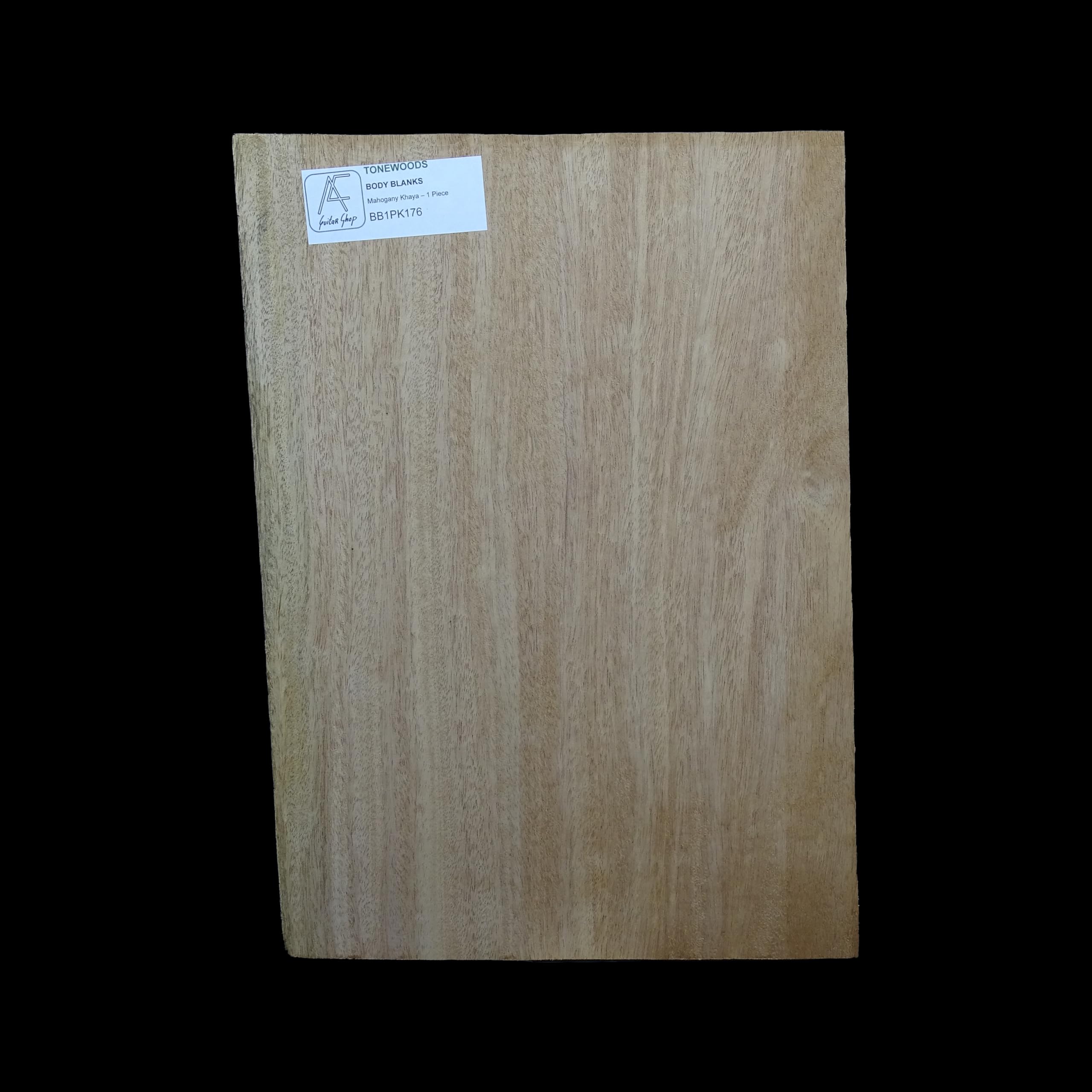 Corps de guitare acajou Khaya ébauche lutherie monobloc BB1PK176