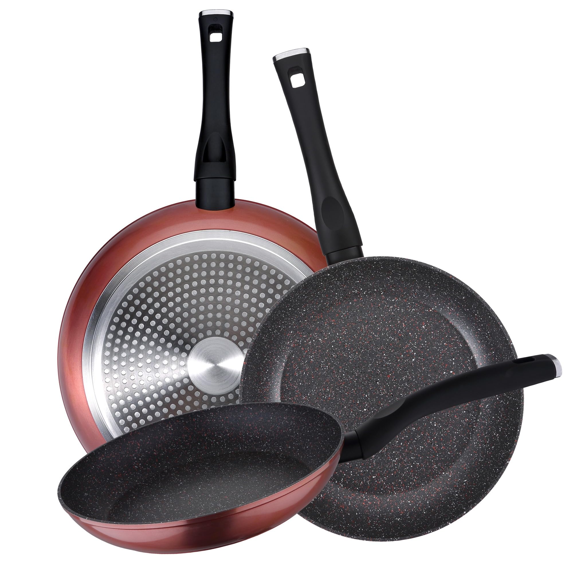 San Ignacio Set 3pc sartenes (20,24,28cm) aluminio forjado, inducción, Venus Demilo