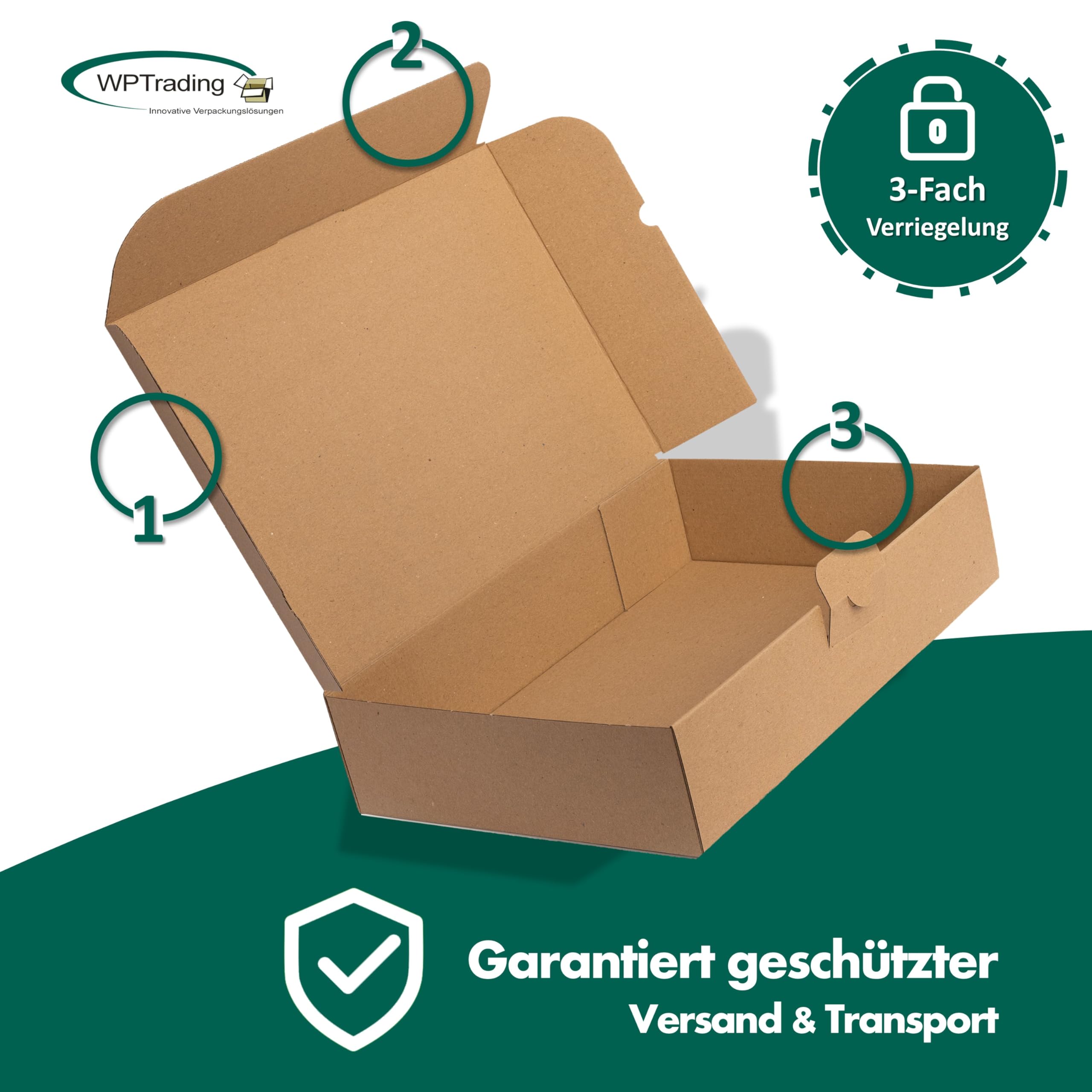 150 Stück DHL Kleinpaket Karton 1-wellig 350 x 250 x 80 mm Wellpappe - Versandkarton & Faltkarton für Warenversendung - Paket 3-fach-Steckverschluss - Versand-Verpackung (Warenpost) klein