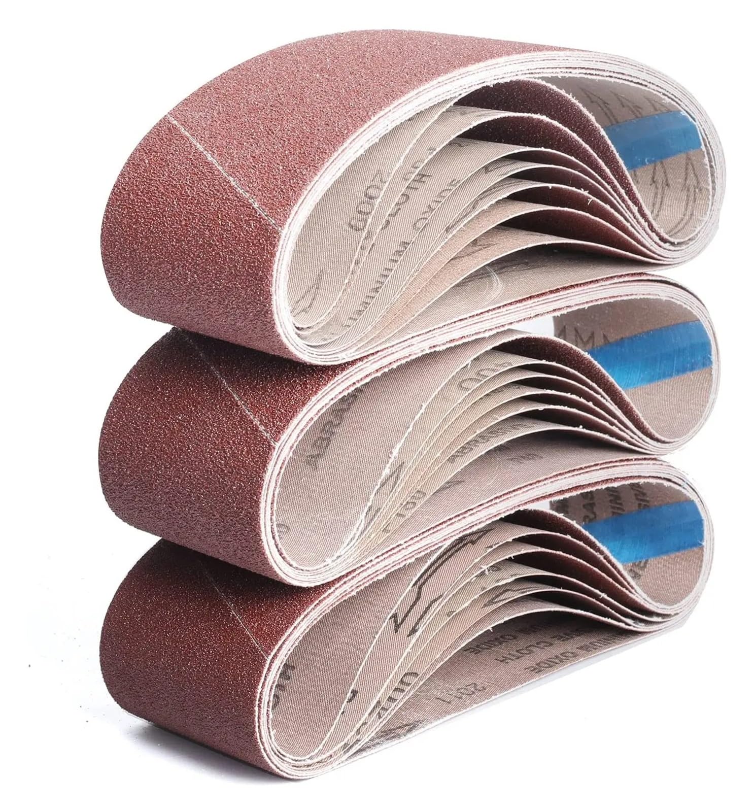 10 bandas de lijado de 100 x 610 mm, papel de lija de banda de grano 40-400, bandas abrasivas for lijadora, pulidora de madera y metal(400)