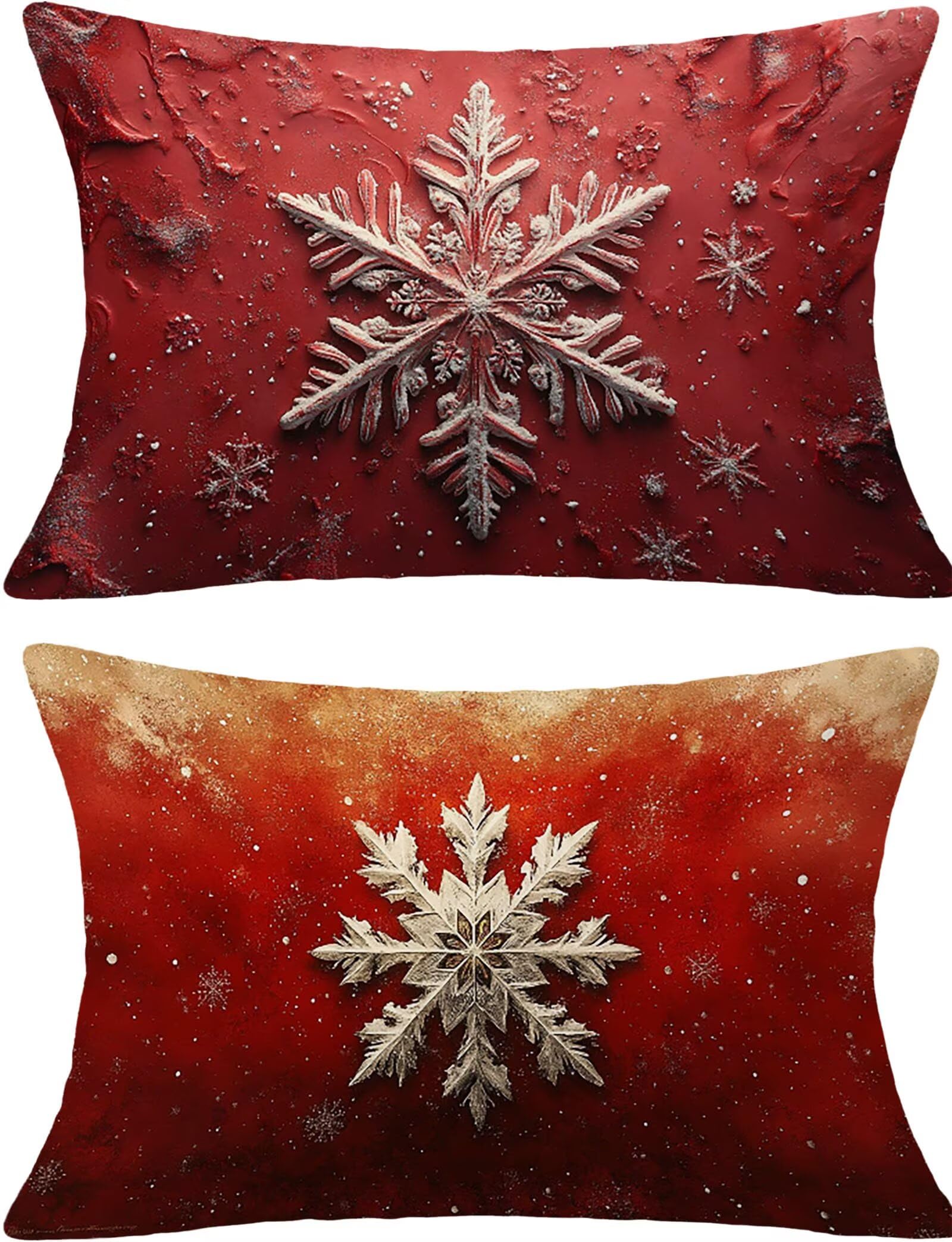 Federe Cuscino 60x80 Set di 2, Rosso Federe Cuscini Divano Lino, Rettangolari Copricuscini 60x80cm Con Cerniera Invisibile, Copricuscino per Camera Letto Casa Decorazioni Regalo, Semplice kj-9371