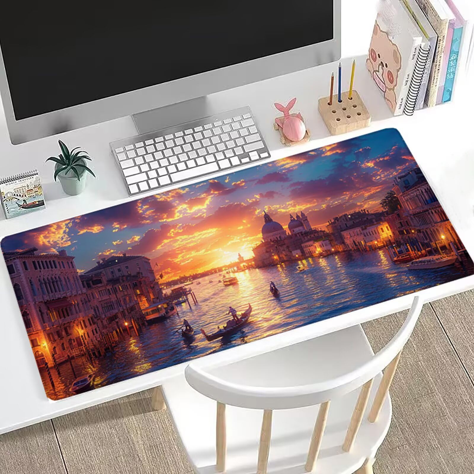 Podkładka pod mysz, do gier, pozioma, mata na biurko, duża, 1500 x 800 x 3 mm, XXL, długa podkładka pod mysz, klawiatura komputerowa, z antypoślizgową podstawą, przeszyta krawędź, podkładka na biurko