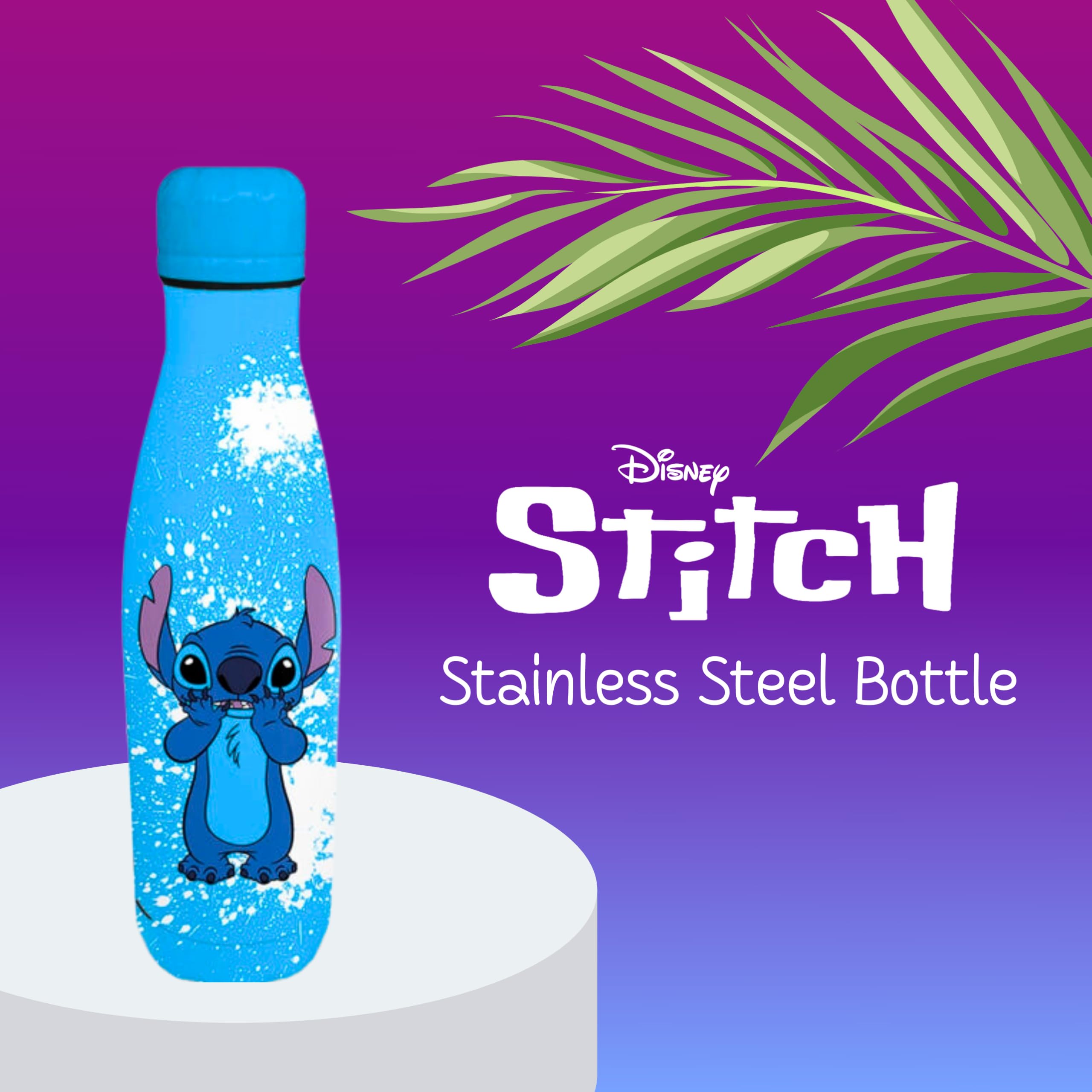 Disney Stitch Reusable Bottle, Stitch and Angel Design Stainless Steel Water Bottle for Girls Travel Bottle, Capacity 500ml - Image 3