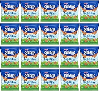 Cinnamon Graham Crackers Bug Bites, 1 Ounce Bags Each (Pack of 20), Individually Wrapped Snacks, The Hampton Popcorn & Candy Company