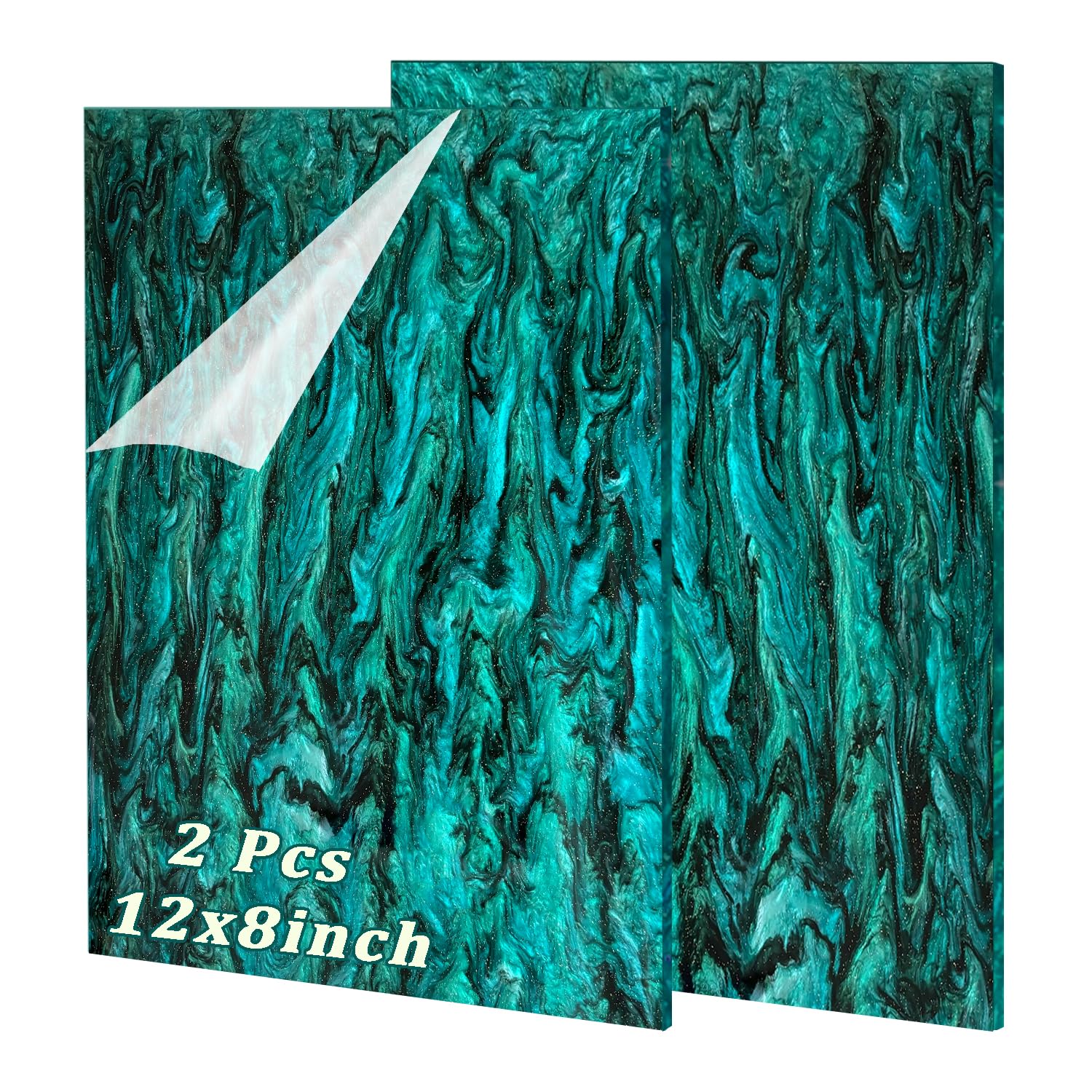 Glitter Acrylic Sheets - 6 Colors, Nebula Swirls -18