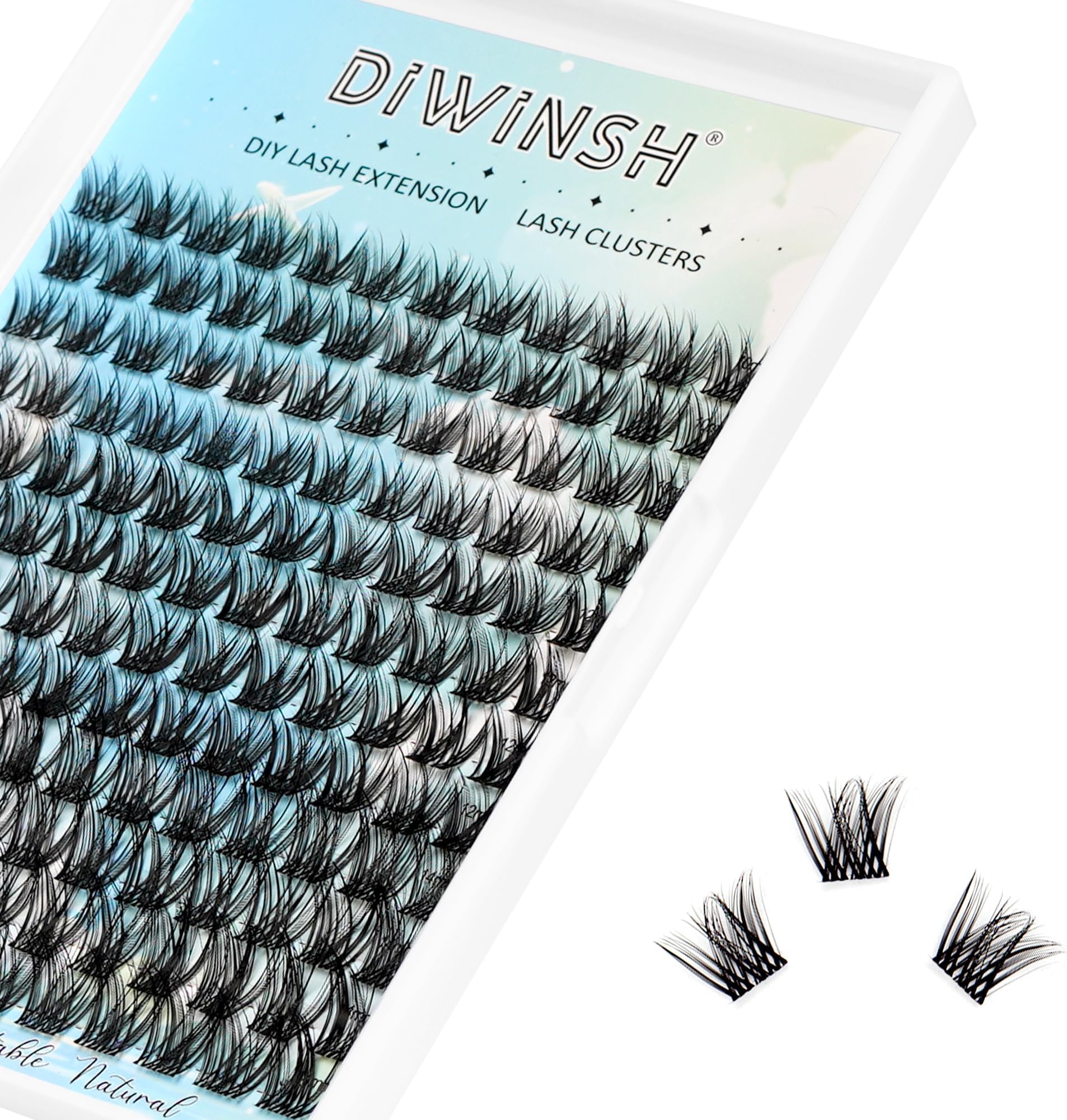 Lash Clusters Wispy Eyelash Clusters 144pcs 10-14mm Short Cluster Eyelash Extensions D Curl Natural Volume Lash Extensions Reusable Individual Lashes with Soft Thin Invisible Band (MQ-10-14mm)