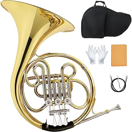 French Horn Single Exquisite Gold