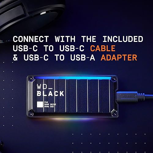 Miniatura 6 de Western Digital P40 Game Drive SSD de 2 TB, hasta 2,000 MBs, iluminación RGB, unidad externa portátil de estado sólido, compatible con Playstation,