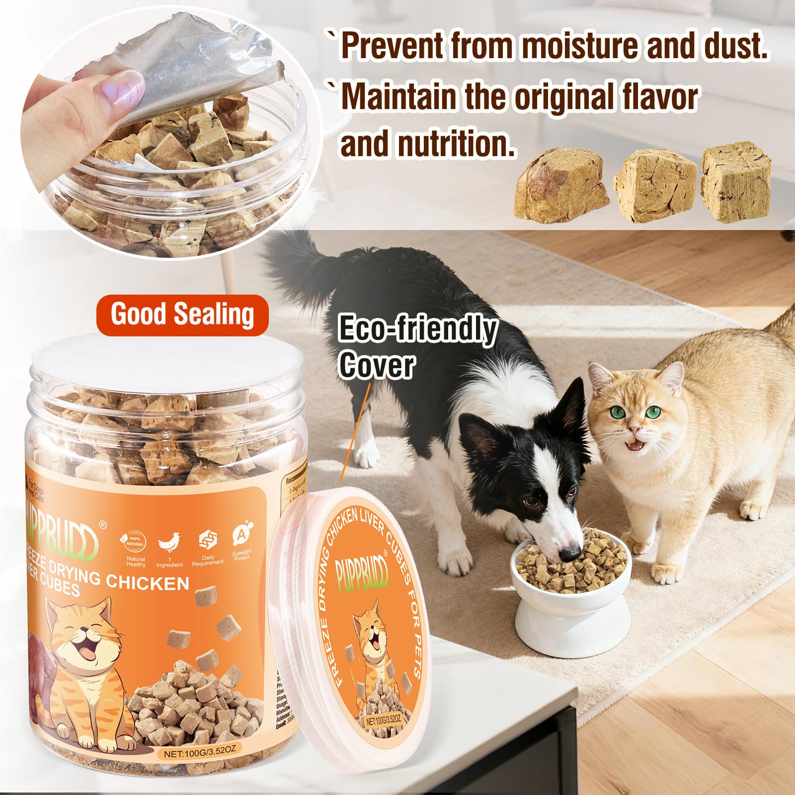 Wątróbka drobiowa, liofilizowane przekąski dla kotów, chrupiące smakołyki dla kotów i psów, smakołyki dla kotów i psów, mrożone dried chicken treats