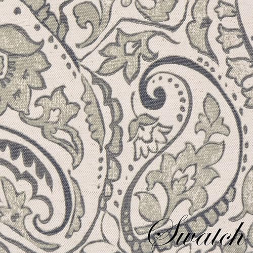 Miniatura 3 de Sweet Pea Linens Juego de dos manteles individuales redondos con cargador de cachemira gris peltre