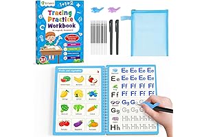 D-FantiX 4 in 1 Reusable Book: The Magic Groove Practice Copybook for Kids