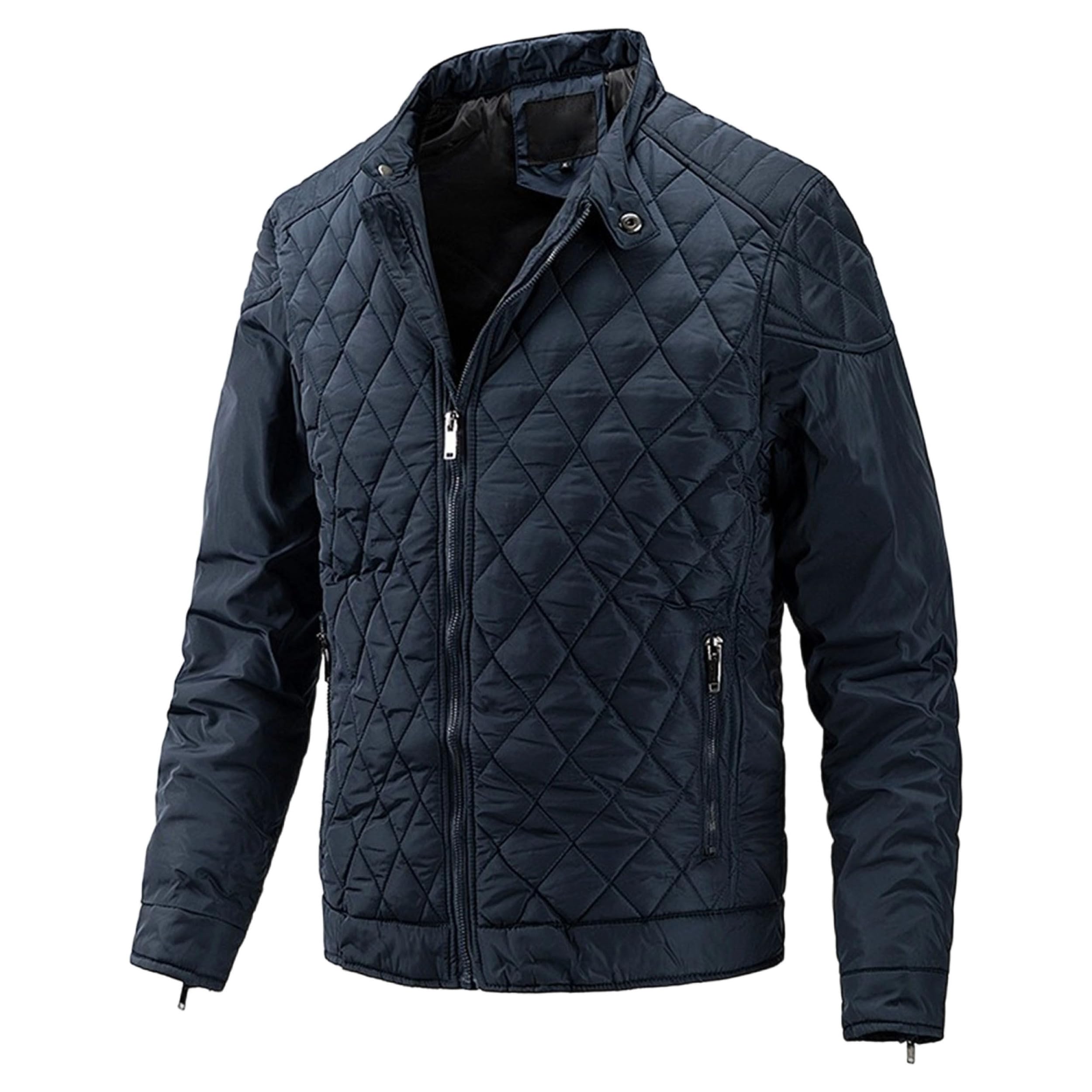 Piumino da uomo trapuntato a rombi, leggero, casual