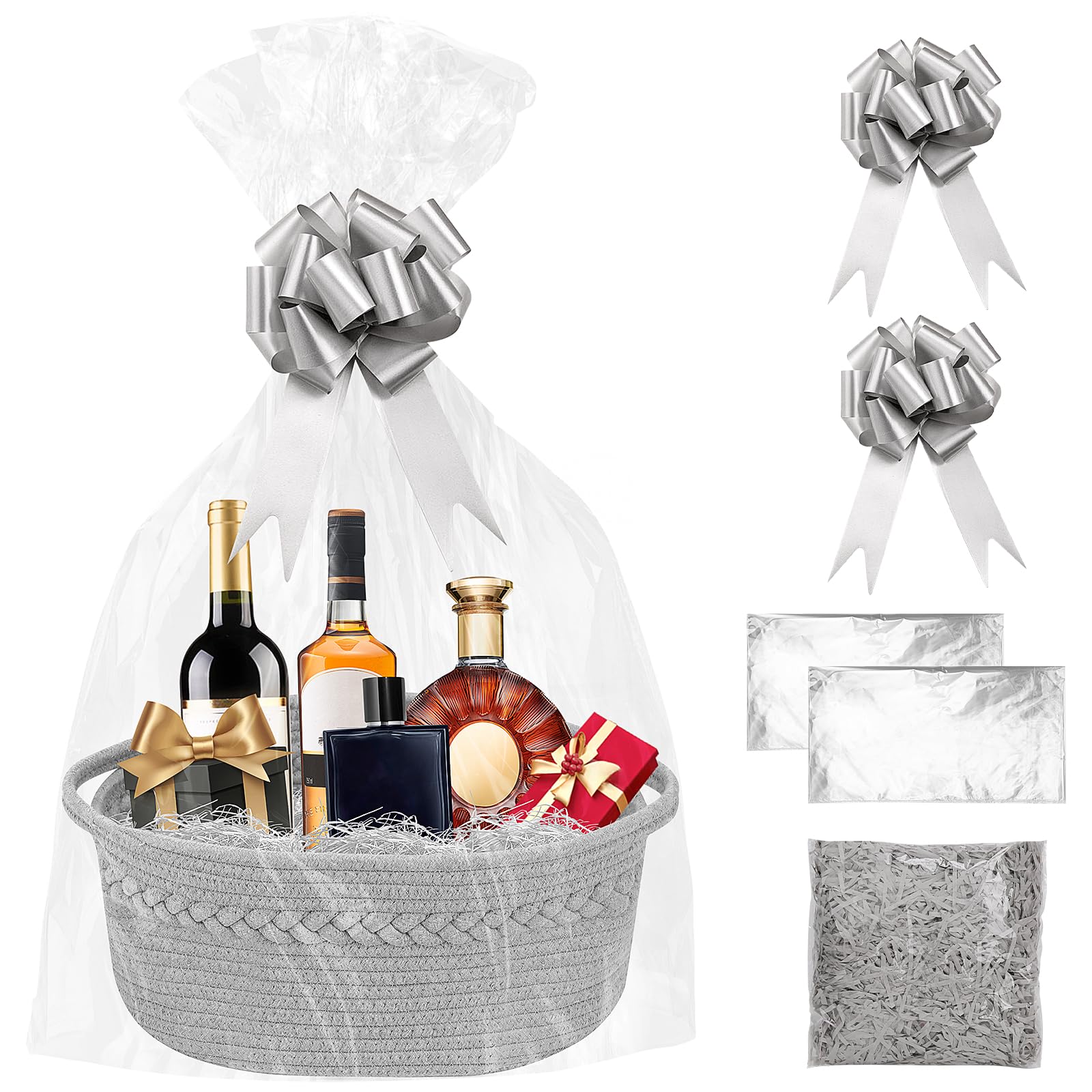 Paniers de rangement tissés SelfTek pour emballages cadeaux sans stress