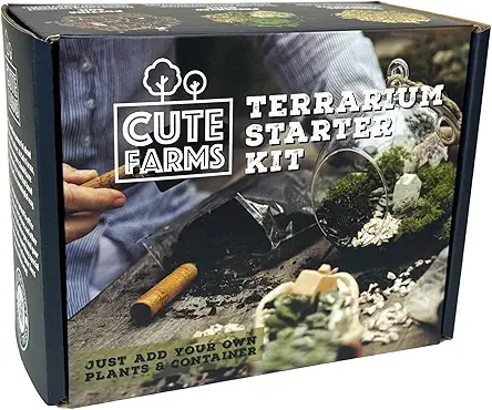 Cute Farms Terrarium Starter Kit | Moss, Vermiculite,...
