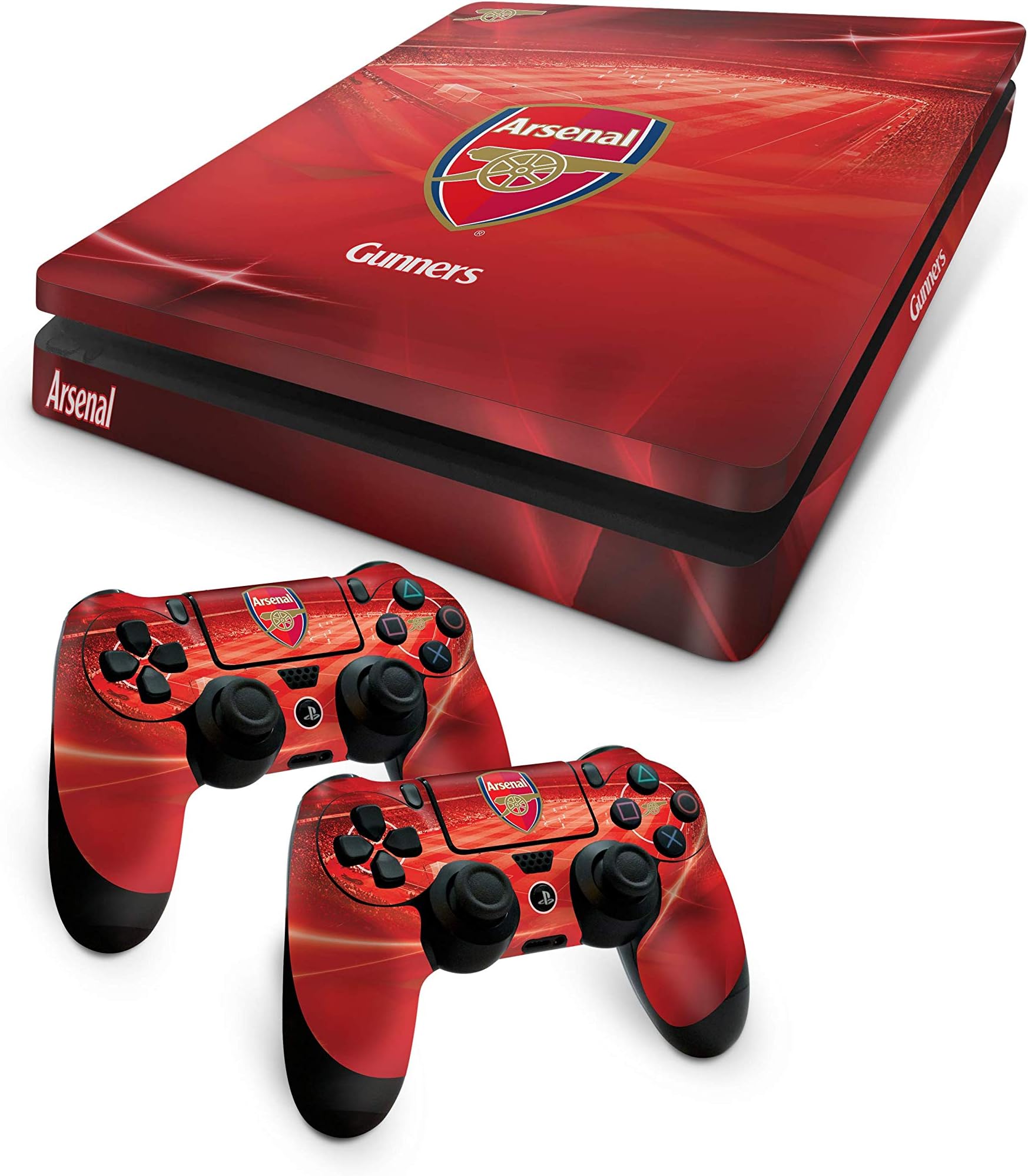 Official Arsenal FC PS4 Slim Console Skin and 2x Controller Skin Combo Pack