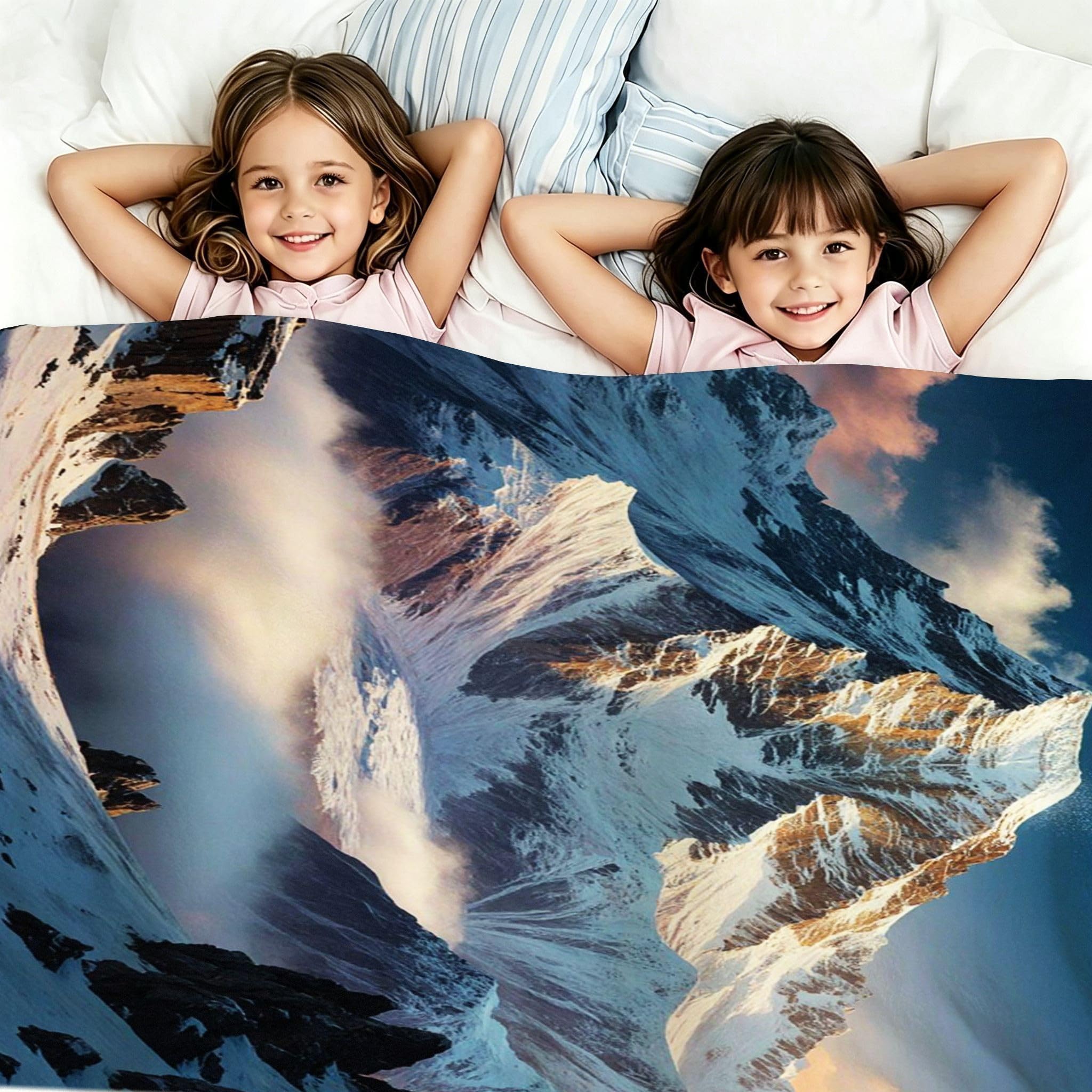 Coperta Pile Matrimoniale 240x260 cm Cima Blu, Coperta XXL Super Morbida Multiuso Come Copriletto o Plaid da Salotto, Calda e Leggera, Protezione dal Freddo, AW6006