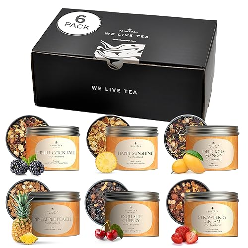 Miniatura 1 de Prime Tea - Juego de muestras de té de frutas, 10 onzas, caja de té de frutas variada con mezclas de té de hojas sueltas de hierbas, frutas y