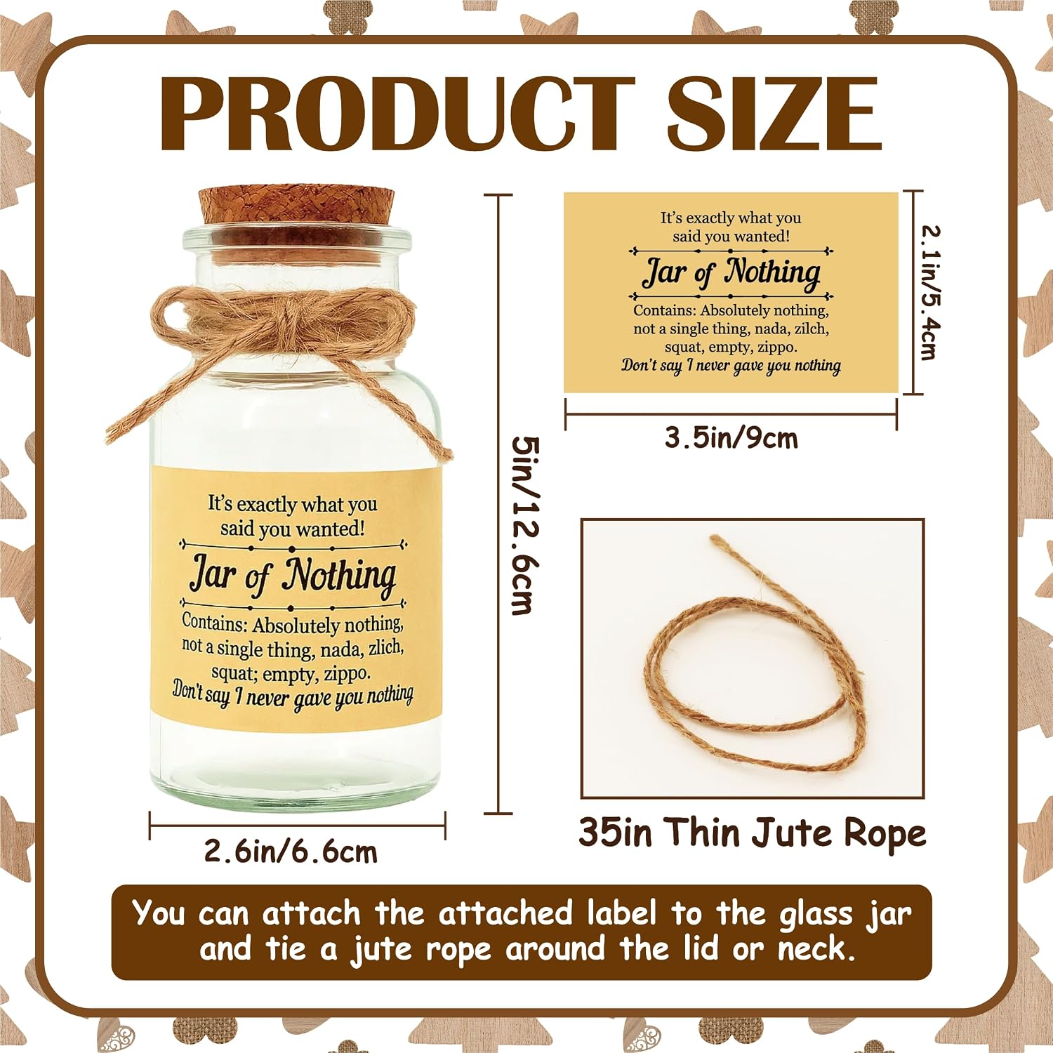 A Jar of Nothing Funny Gag Gift for White Elephant Christmas Party