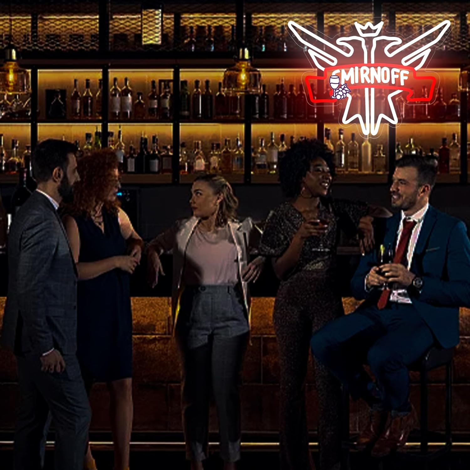 Vodka Neon Sign for Wall Decor Vodka LED Neon Light for Man Cave Bar Light Up Sign for Home Bar Pub Store Bistro Restaurant Party Club Bedroom Birthday Gifts Art Size16.1 * 12.6in(JTD235)