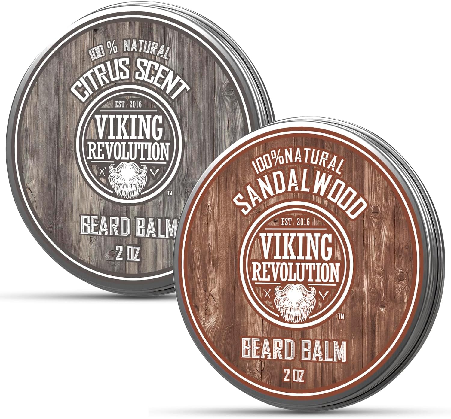 Viking Revolution Beard Balm Citrus & Sandalwood 2 Pack