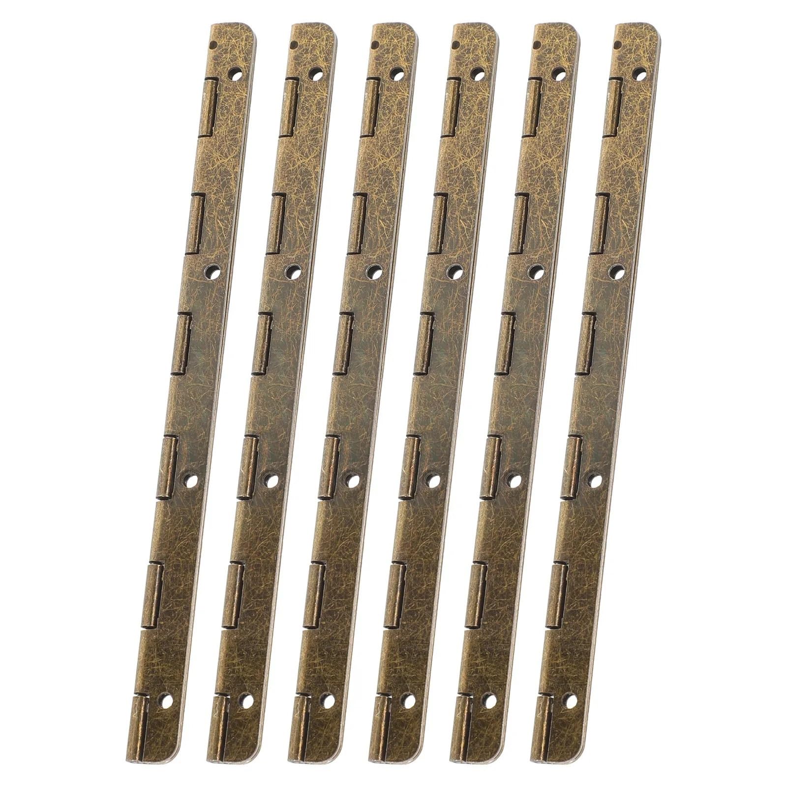 6Pcs Decorative Wooden Jewelry Box Hinges Rustproof Metal Piano for Small Cabinets Craft Kits Home Organization Fixtures for Pianos(Silver)