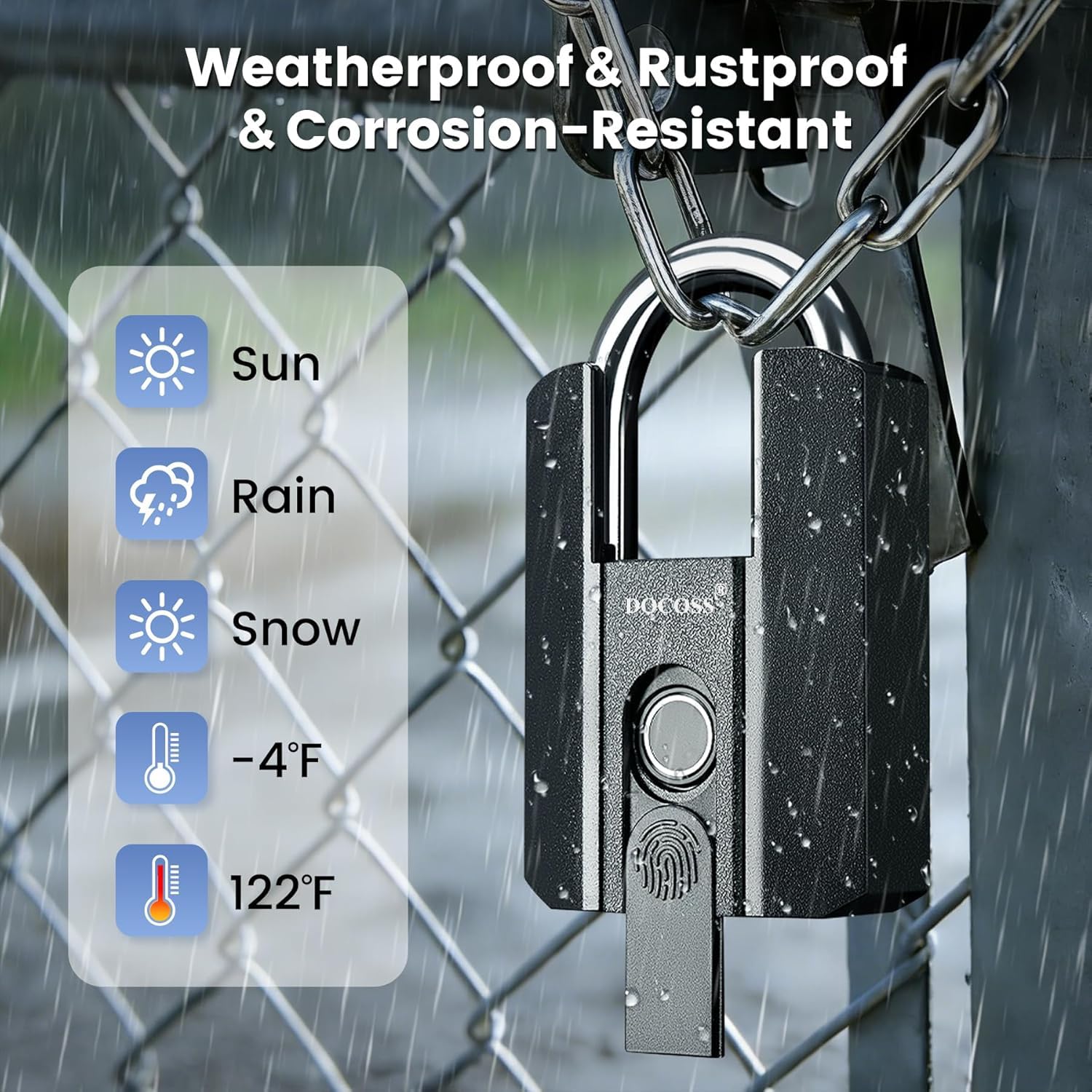 DOCOSS Fingerprint Lock - Keyless Security -5