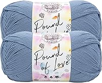 Vista 55 de Lion Brand Yarn 550-150 Hilo Pound of Love, Gris Oxford